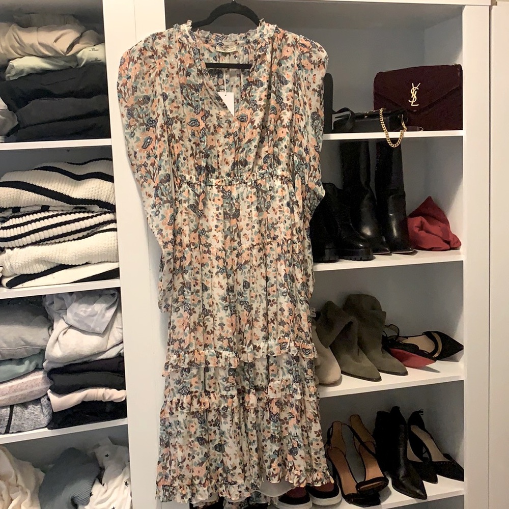 ULLA JOHNSON BÉATRICE GARDENIA DRESS SIZE 4